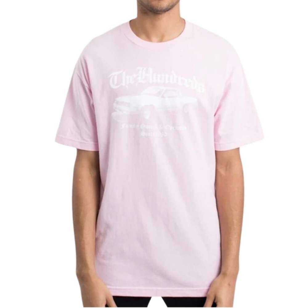 The Hundreds Men's Pink Los Cientos Crewneck T-Shirt - Size Large